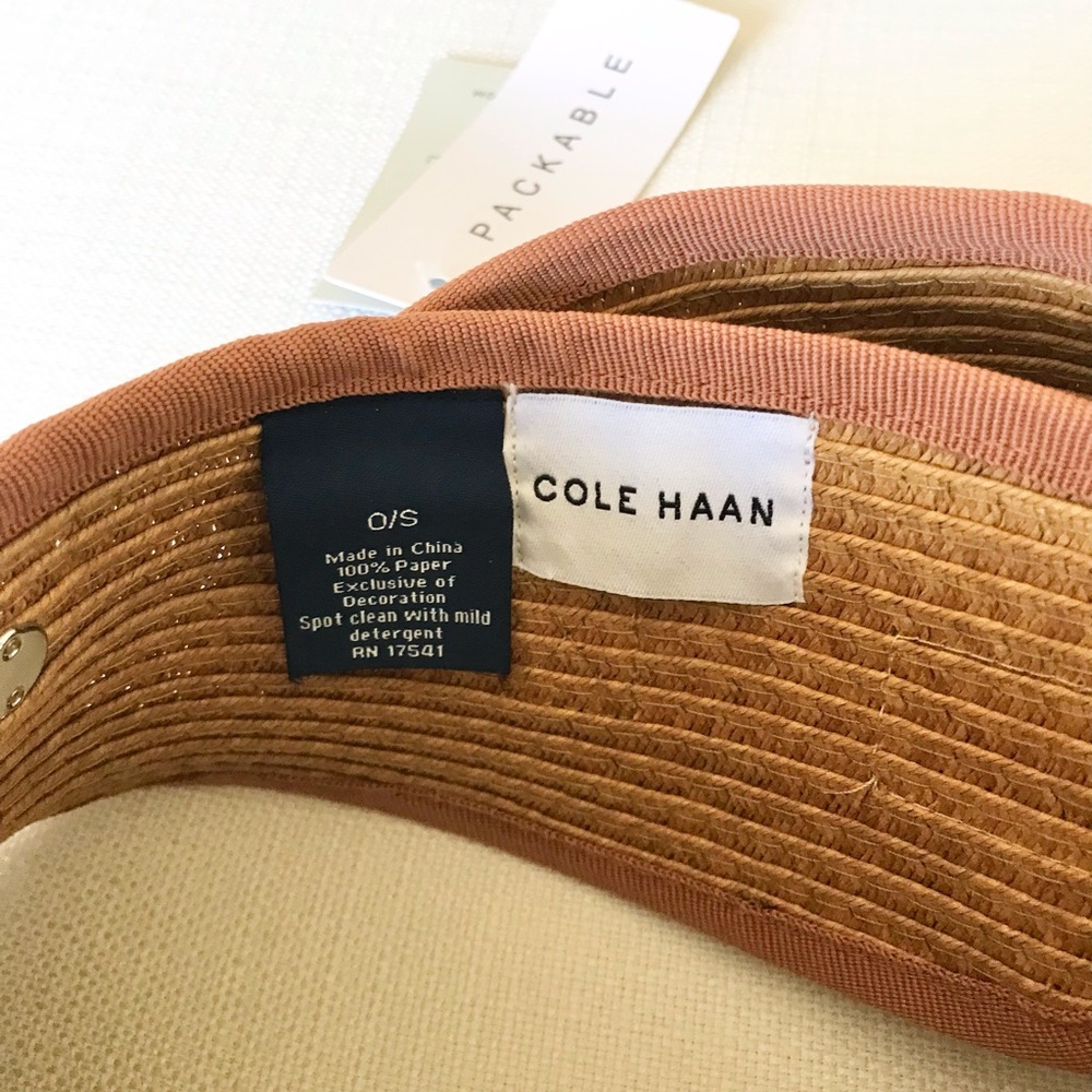 Cole Haan Packable Paper Visor Sun Hat, NWT - Picture 12 of 16